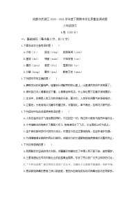 四川省成都市武侯区2020—2021学年八年级下学期语文期末学业质量监测试题（Word版无答案）