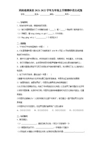 河南省淮滨县2021-2022学年九年级上学期期中语文试题（word版 含答案）