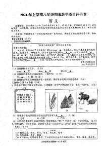 浙江省金华市义乌市绣湖中学教育集团2020-2021学年八年级下学期期末教学质量评价语文试卷（扫描版无答案）