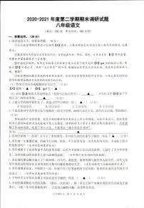 江苏省扬州市仪征市2020-2021学年八年级下学期语文期末考试试卷（无答案）