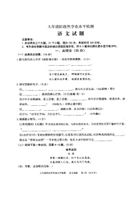 山东省菏泽市牡丹区2020届九年级上学期期末学业水平检测语文试题（扫描版，含答案）