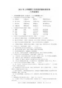 湖南省娄底市涟源市2020-2021学年八年级下学期第三次阶段质量检测语文试题（图片版无答案）