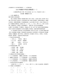 2022年山东省潍坊市中考模拟考试语文试卷