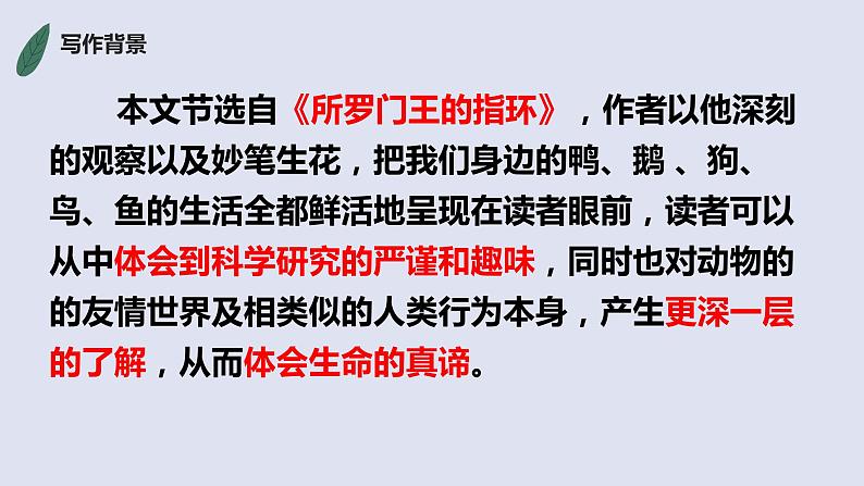 第17课《动物笑谈》课件（共25张PPT）2021—2022学年部编版语文七年级上册第6页
