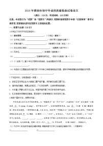 精品解析：2020年福建省莆田市初中毕业班质量检测（中考一模）语文试题