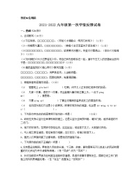 广东省佛山市南海实验中学2021-2022学年九年级上学期语文第一次学情反馈试题（含答案）