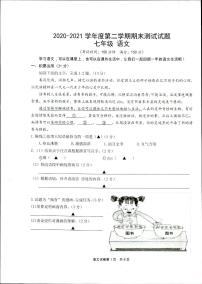 江苏省扬州市仪征市2020-2021七年级下学期语文期末考试试卷（图片版无答案）