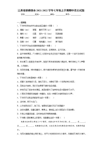 江西省景德镇市2021-2022学年七年级上学期期中语文试题(word版含答案)