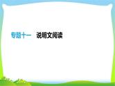中考语文总复习专题十一说明文阅读完美课件PPT