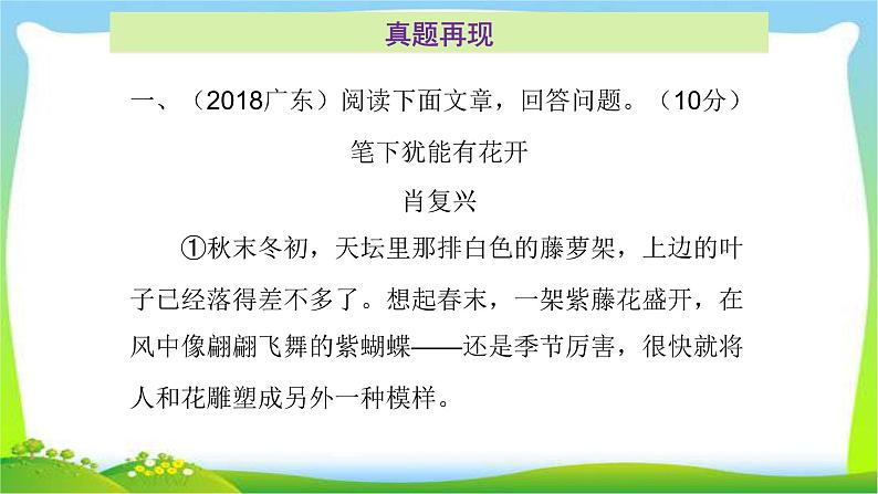 中考语文总复习第二章文学类文本阅读完美课件PPT第3页