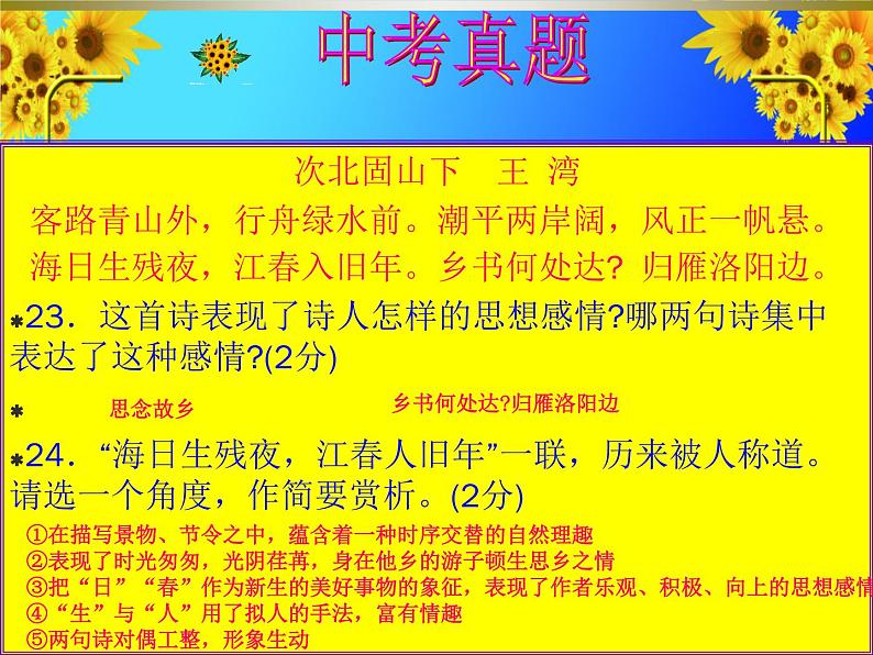 19中考语文考点透析  古诗文—诗歌鉴赏第3页