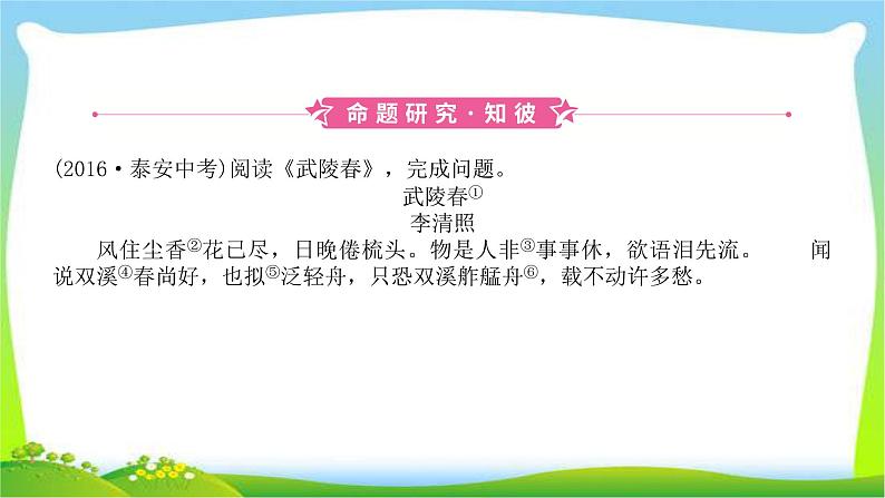 中考语文总复习诗歌鉴赏优质课件PPT03