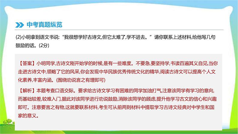 中考语文专题复习6口语交际与综合性学习完美课件PPT第5页