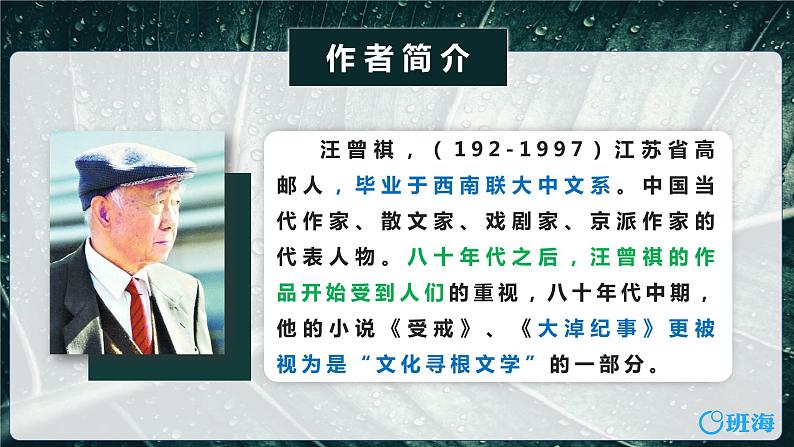 部编版语文八年级上册-17.昆明的雨  优质课件+优秀教案05