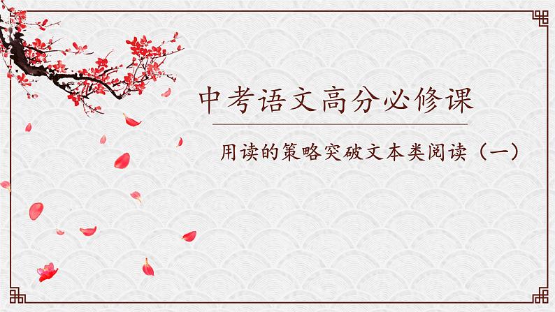 中考阅读提分课1（学会阅读1）课件PPT第1页