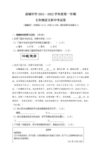 海南省三亚市崖州区崖城（南开）中学2021-2022学年七年级上学期期中考试语文试题（Word版含答案）