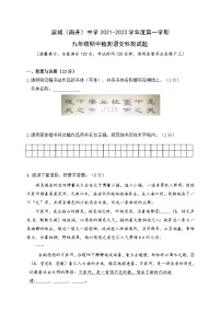 海南省三亚市崖州区崖城（南开）中学2021-2022学年九年级上学期期中考试语文试题【试卷+答案】