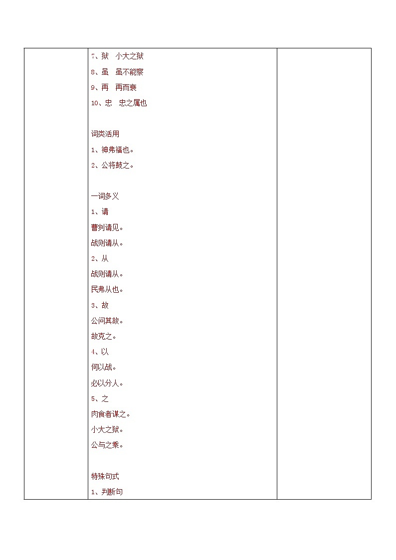 部编版初中语文九下《曹刿论战》第二课时课件+教案+习题02