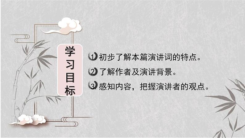 第13课《最后一次讲演》（第一课时）-人教版八年级语文下册课件 (共17张PPT)第3页