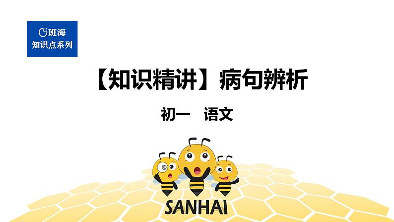 语文七年级 【知识精讲】3.句子(3)病句辨析课件PPT第1页