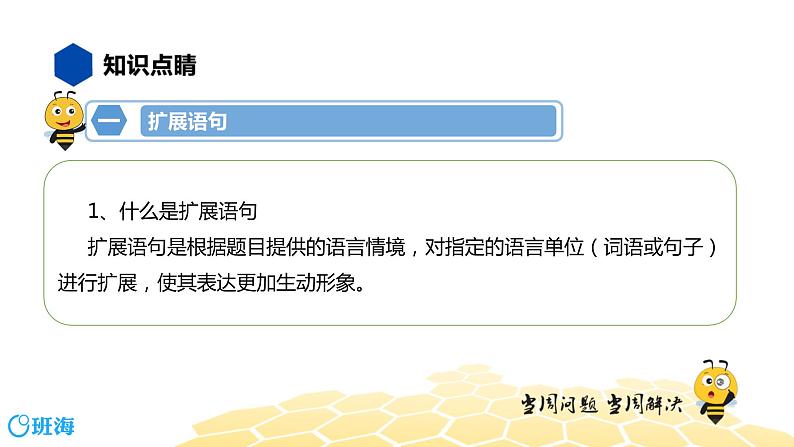 语文七年级 【知识精讲】3.句子(8)扩展语句、压缩语段课件PPT03