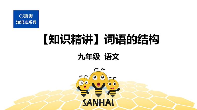 语文九年级 【知识精讲】2.词语(1)词语的结构课件PPT01