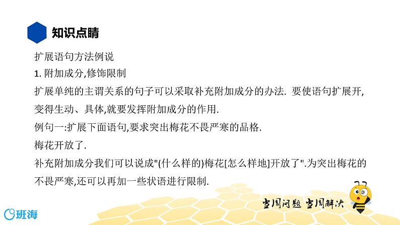 语文九年级 【知识精讲】3.句子(8)扩展语句、压缩语段课件PPT第3页