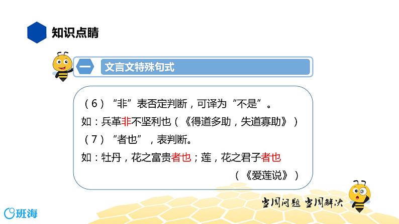 语文九年级 【知识精讲】7.文言文(7)文言文句式课件PPT第6页