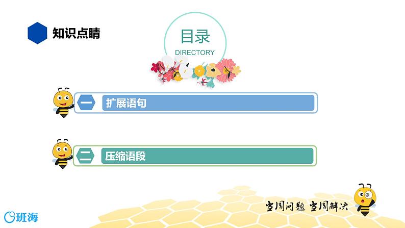 语文八年级 【知识精讲】3.句子(9)扩展语句、压缩语段课件PPT02