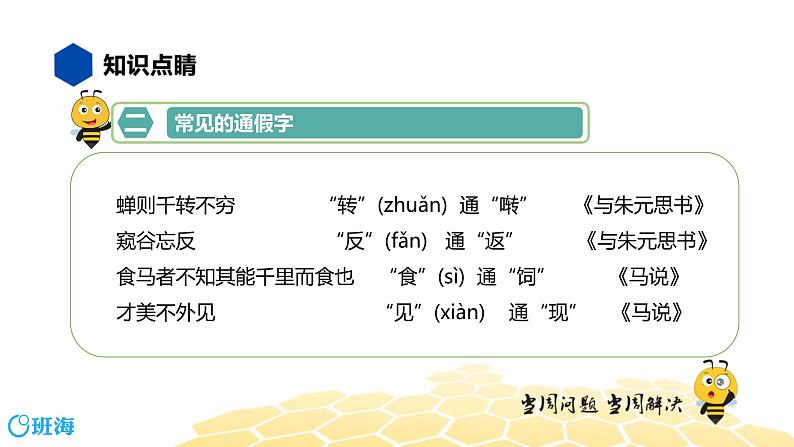 语文八年级 【知识精讲】7.文言文(7)通假字课件PPT07