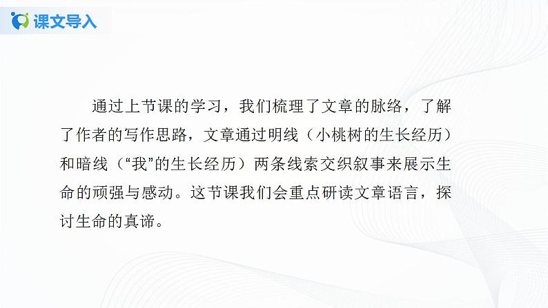 19《一棵小桃树》第二课时课件第3页