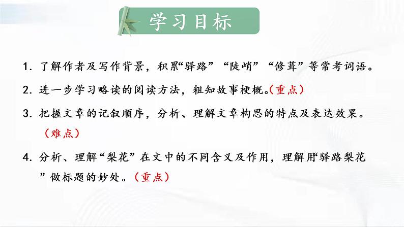 部编版语文七年级下册 15 驿路梨花 课件第3页