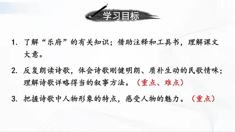 部编版语文七年级下册 9 木兰诗 课件03