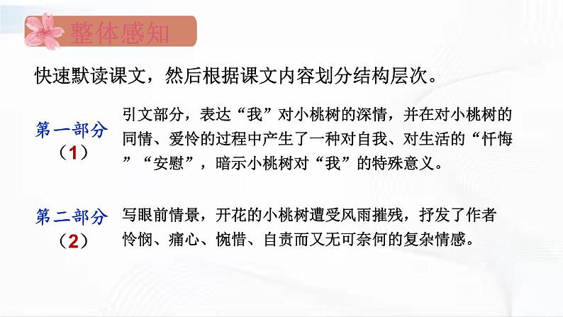 部编版语文七年级下册 19 一棵小桃树 课件第8页
