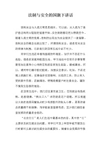 法制与安全的国旗下讲话