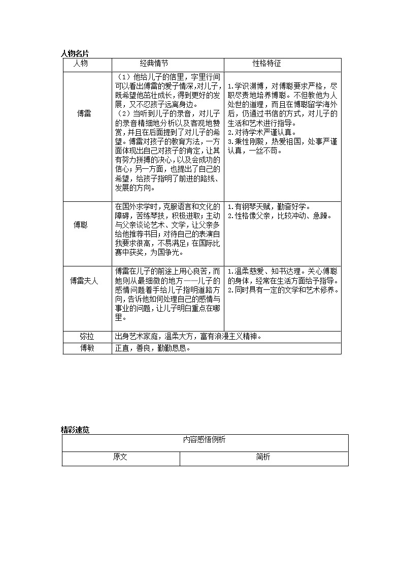 第三单元名著导读《傅雷家书》课件+  教学设计 +知识梳理及练习  2021-2022学年部编版语文八年级下册03