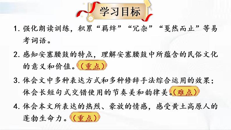 部编版语文八年级下册 3 安塞腰鼓 课件第4页