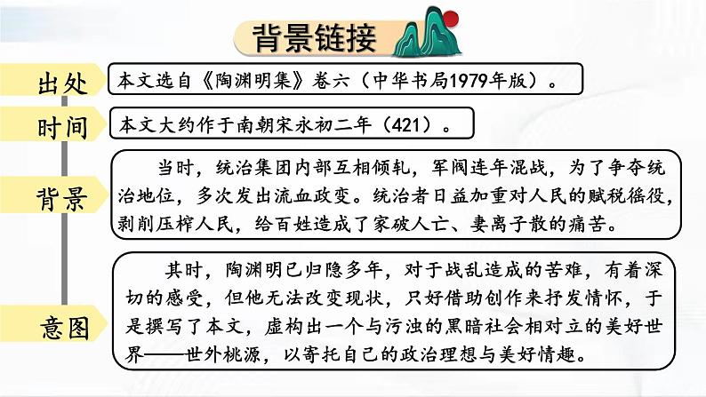 部编版语文八年级下册 9 桃花源记 课件06