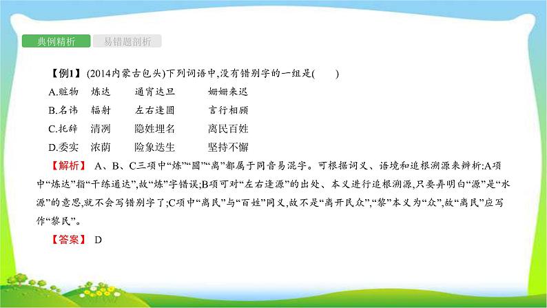 中考语文复习专题二汉字的书写与运用优质课件PPT第4页