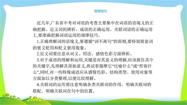 人教版部编版中考语文总复习4词语运用完美课件PPT第6页