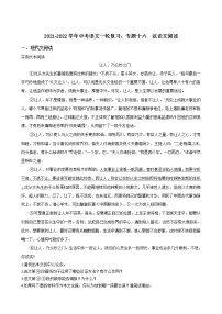 2021-2022学年中考语文一轮复习：专题十六  议论文阅读