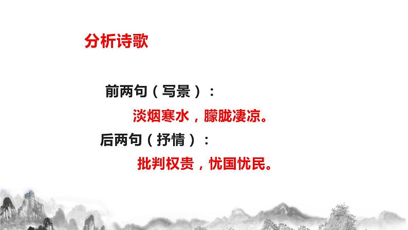 人教部编版语文七年级下册第六单元 《课外古诗词诵读》PPT课件+教学设计+同步练习06