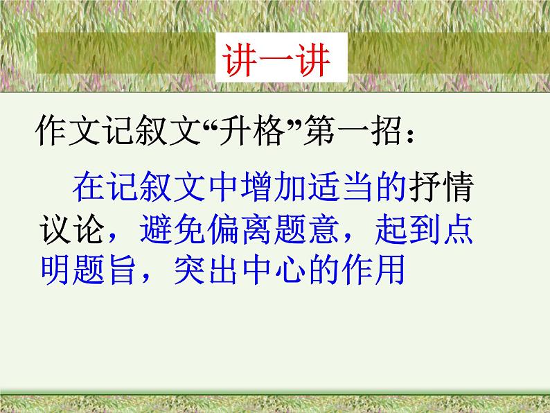 作文升格：记叙文抒情议论课件PPT08