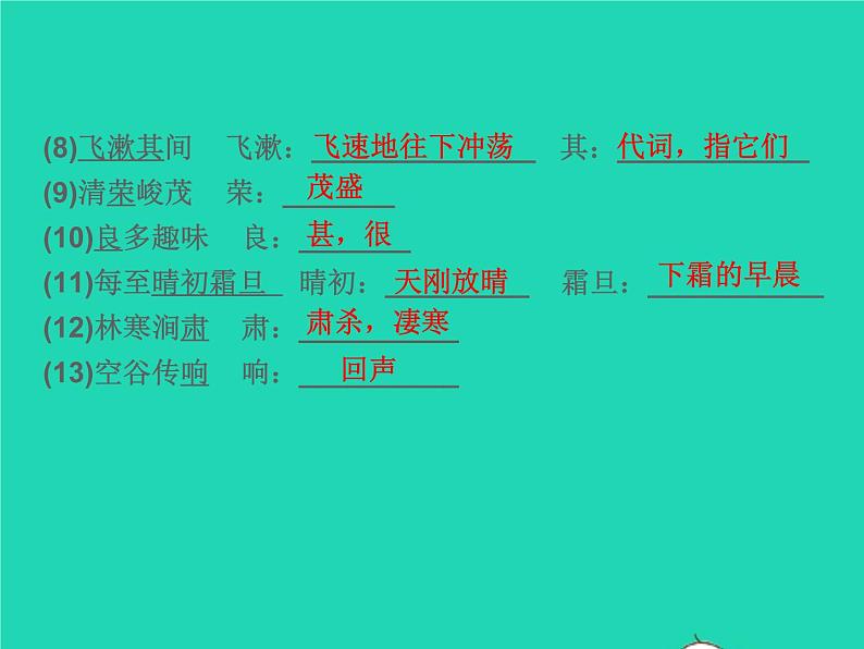 2021秋八年级语文上册第三单元10三峡习题课件新人教版第4页