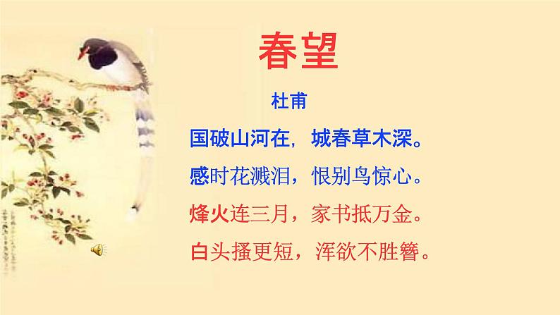人教部编版八年级语文上册《26 诗词五首--春望》教学课件PPT初中优秀公开课第8页