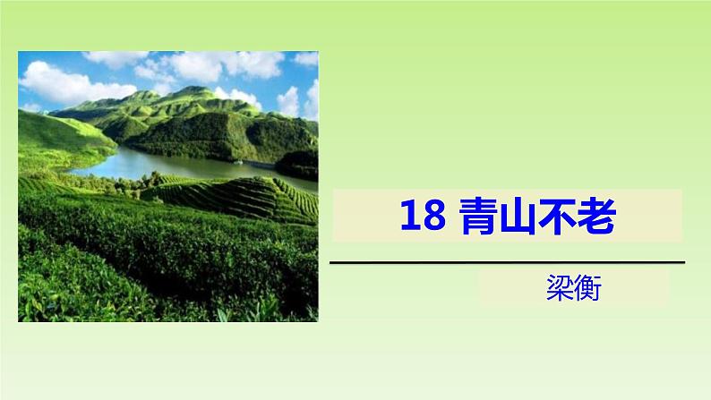 19青山不老课件——语文六年级下册人教部编版（五四制）04