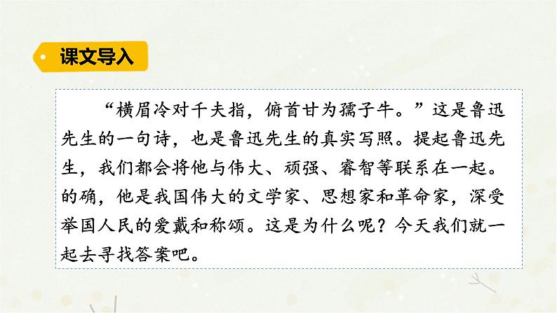 21《我的伯父鲁迅先生》课件——2020-2021学年六年级语文下册部编版（五四学制）第2页