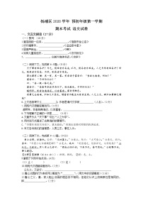 上海市杨浦区2020-2021学年六年级上学期语文期末试卷（word版 含答案）