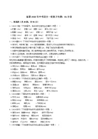 2022年中考语文一轮复习专项训练01：字音