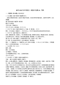 2022年中考语文一轮复习专项训练19：写作（无范文）